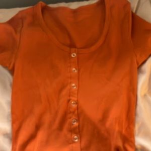 Orange crop top